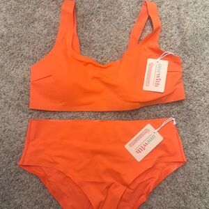OneWith bikini. High-Waisted Bikini Bottom. Scoop Neck Bikini Top.